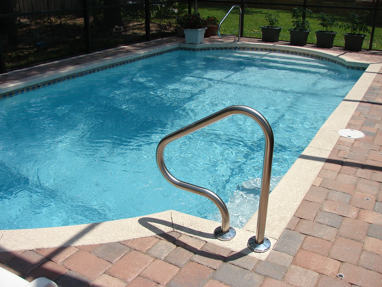 In-ground Swimming Pool With Ladder